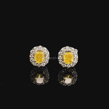 Yellow Cushion 3 in 1 Earring